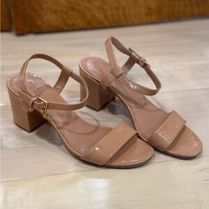 Tory Burch Women’s Laurel Patent Leather Ankle Strap Sandals. Women’s size 9.5.